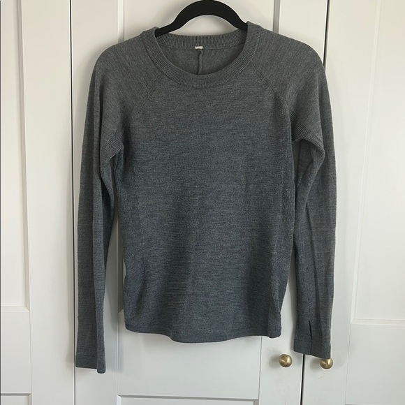 lululemon athletica Sweaters - Lululemon Gray Sit in Lotus Long Sleeve Sweater | Small